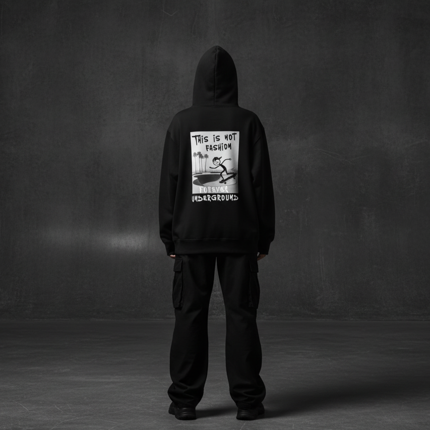 Forever underground - Oversized heavyweight hoodie